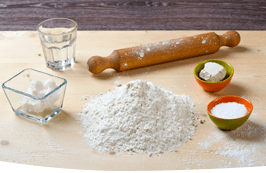 Ingredienti per 10 piadine Ingredienti per 10 piadine