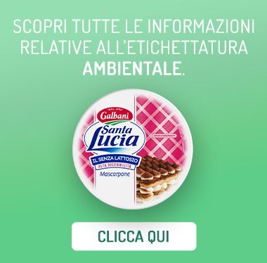 Etichettatura ambientale Mascarpone Senza Lattosio Santa Lucia