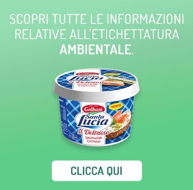 Etichettatura ambientale Galbani Santa Lucia Il Delizioso