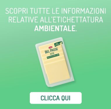 Etichettatura ambientale Fette Take Away Latte Pecora