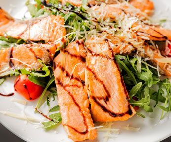 Salmone affumicato con rucola