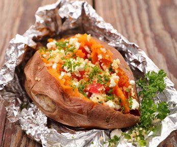 Le patate dolci al cartoccio