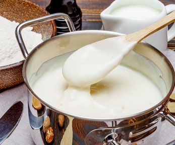 La besciamella con il latte di riso
