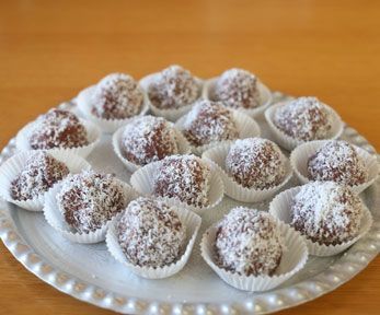 Palline con farina di cocco e cioccolato