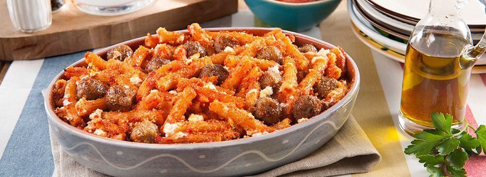 Sedani al forno pasticciati con polpette