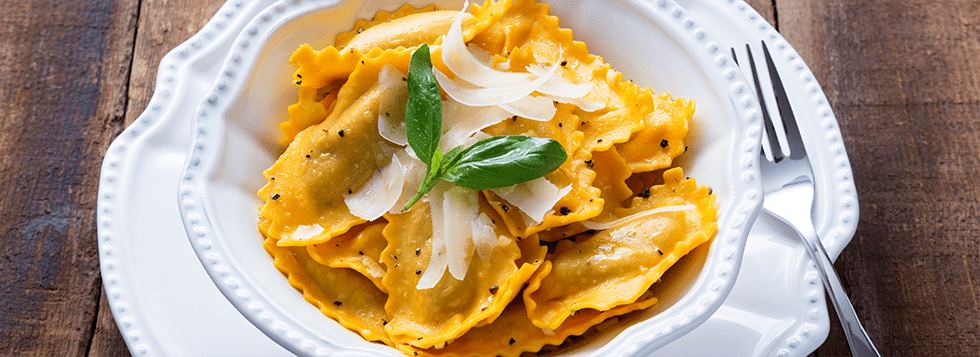 Ravioli di zucca e ricotta