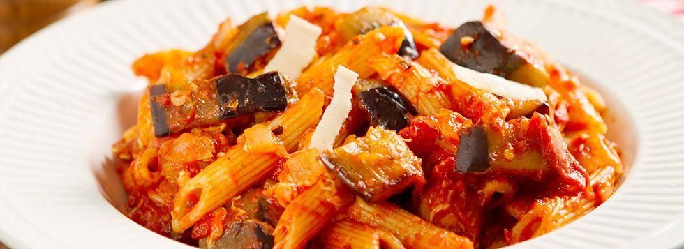 Pasta melanzane e ricotta