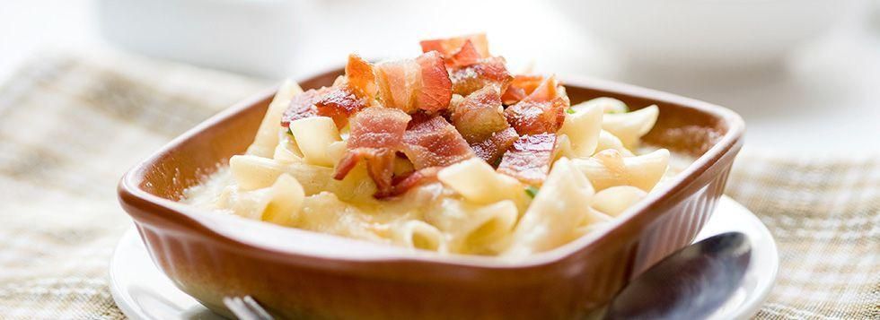 Pasta ricotta e pancetta