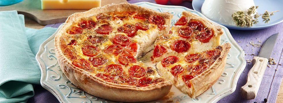 Quiche con pomodorini e ricotta