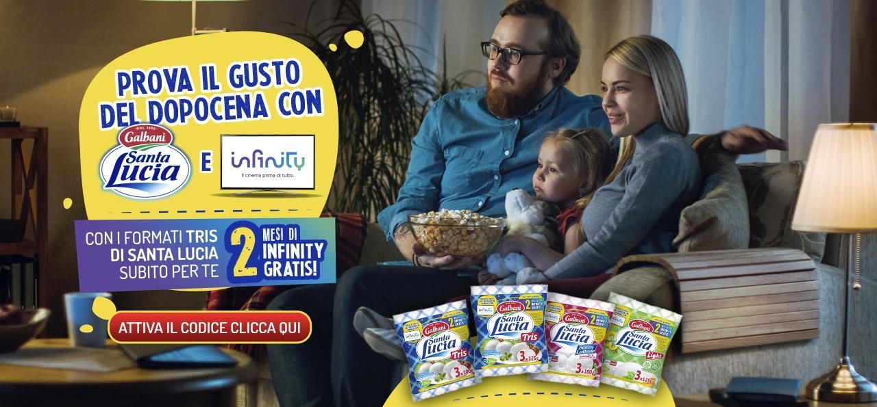 Prova il gusto del dopocena con Santa Lucia e Infinity