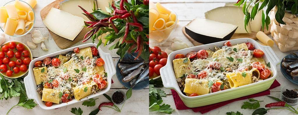 Paccheri alici e pecorino