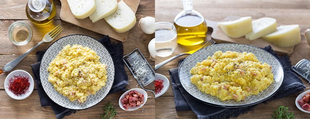 Risotto allo zafferano e pancetta
