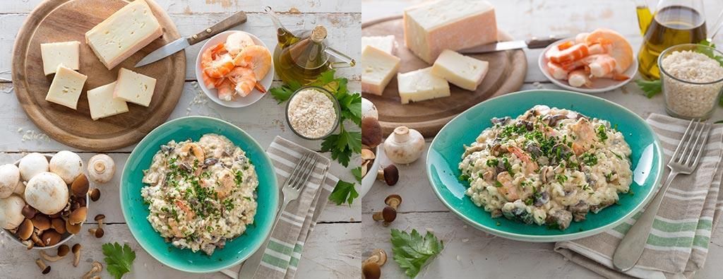 Risotto funghi e gamberetti