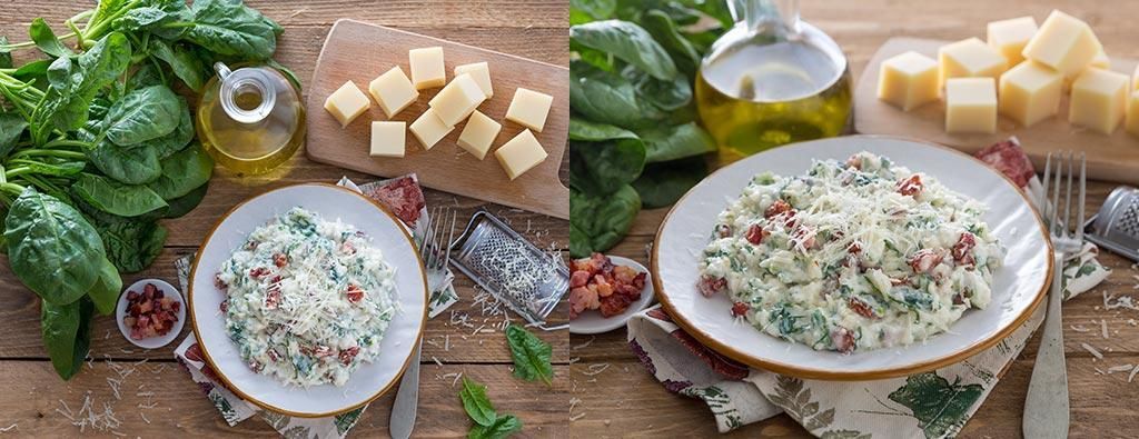 Risotto spinaci e pancetta
