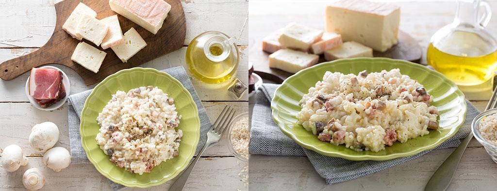 Risotto speck e funghi
