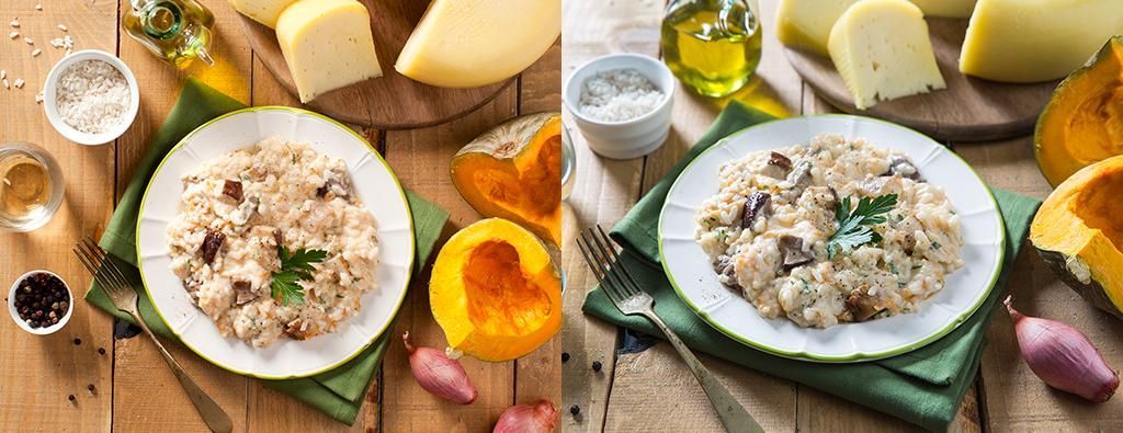 Risotto zucca e funghi