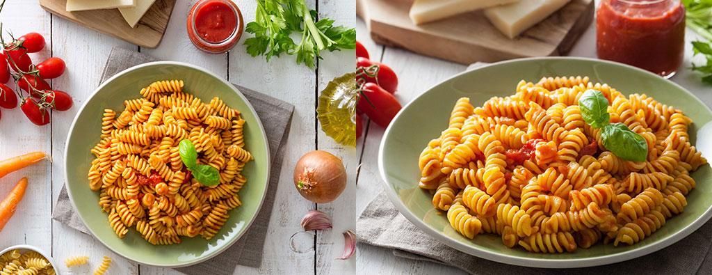 Fusilli al sugo con provolone