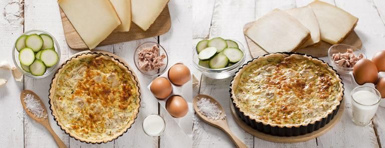 Torta salata zucchine, tonno e pecorino 