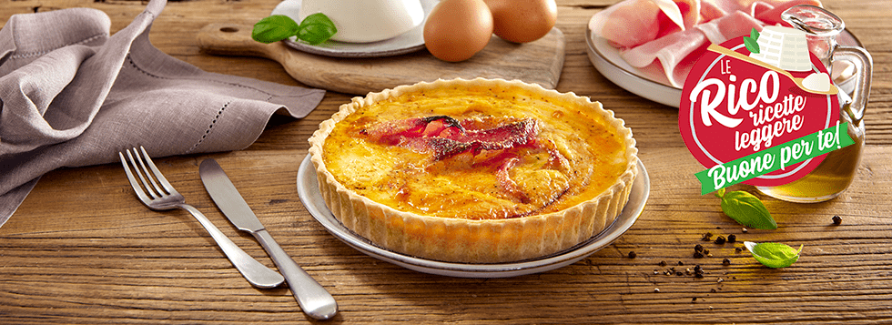Torta salata con prosciutto cotto