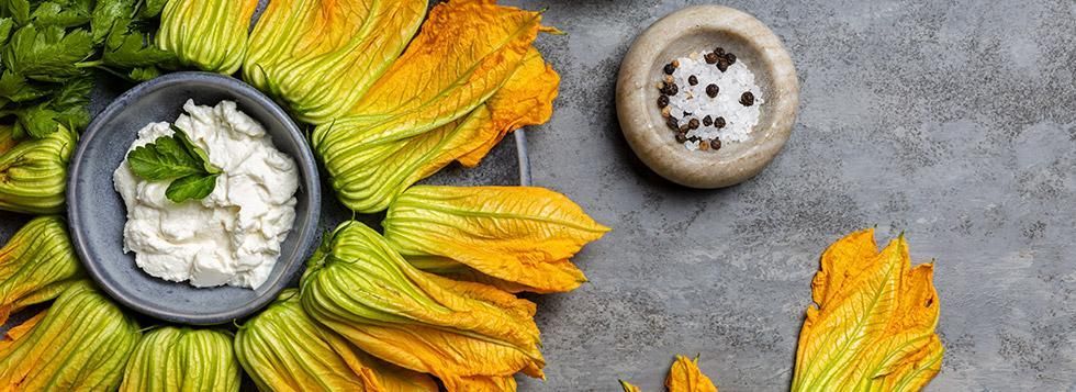 Fiori di zucca ripieni di ricotta la Leggera Santa Lucia