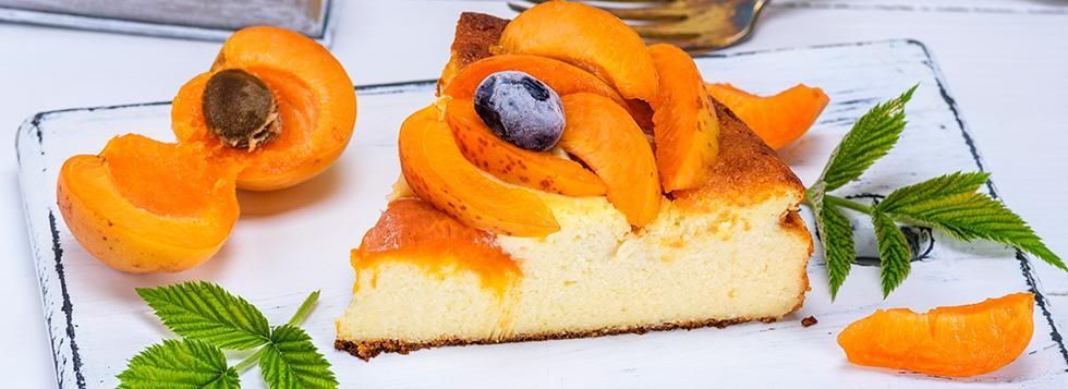 Cheesecake con marmellata di albicocche