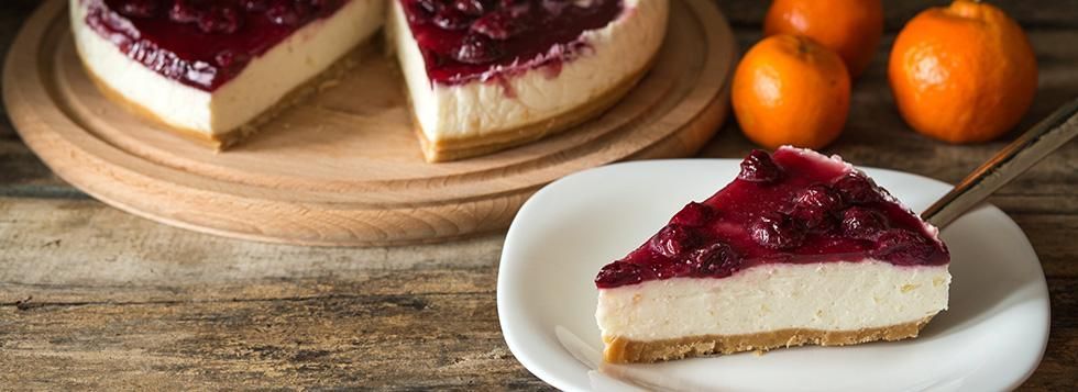 Cheesecake al cioccolato bianco e amarene