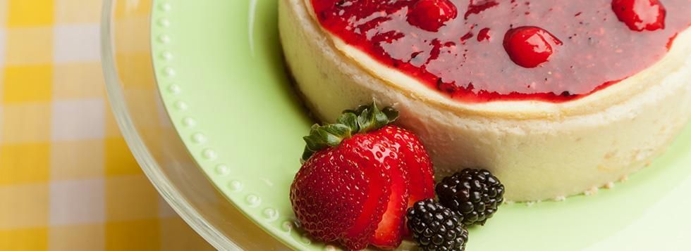 Cheesecake con crema pasticcera e marmellata