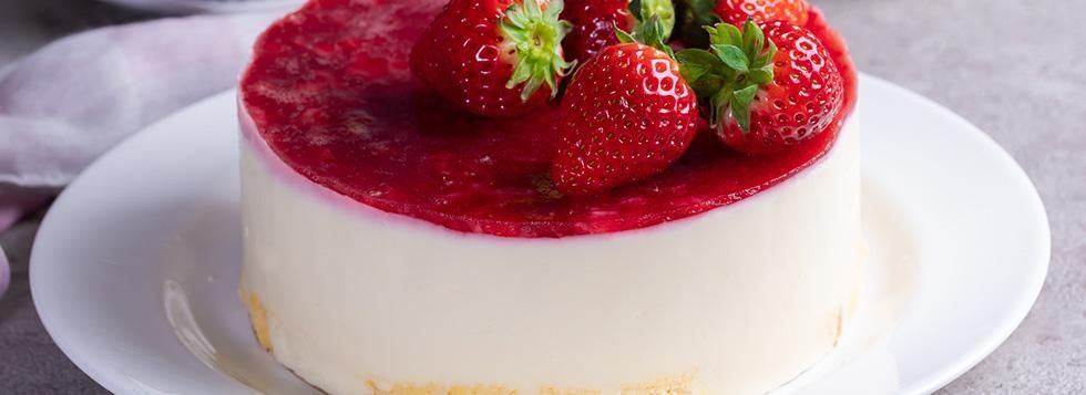 Cheesecake alle fragole monoporzione