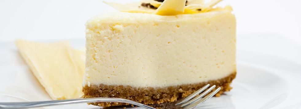 Cheesecake con mousse al cioccolato bianco