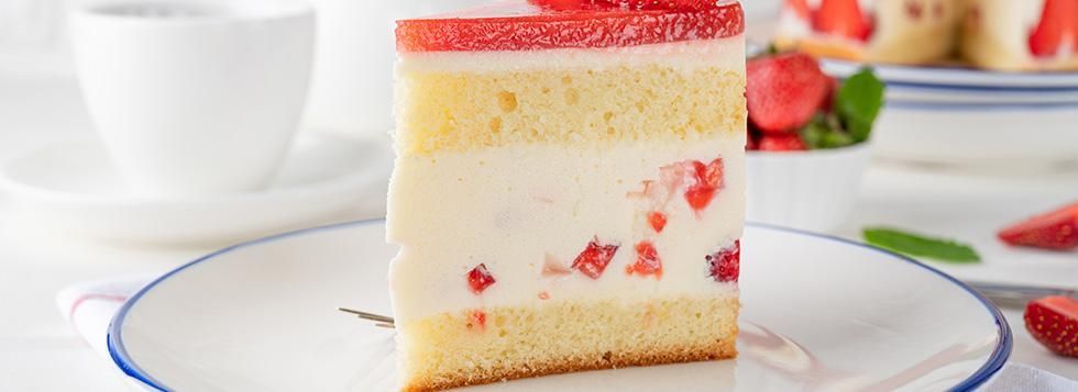 Cheesecake fredda con base di Pan di Spagna