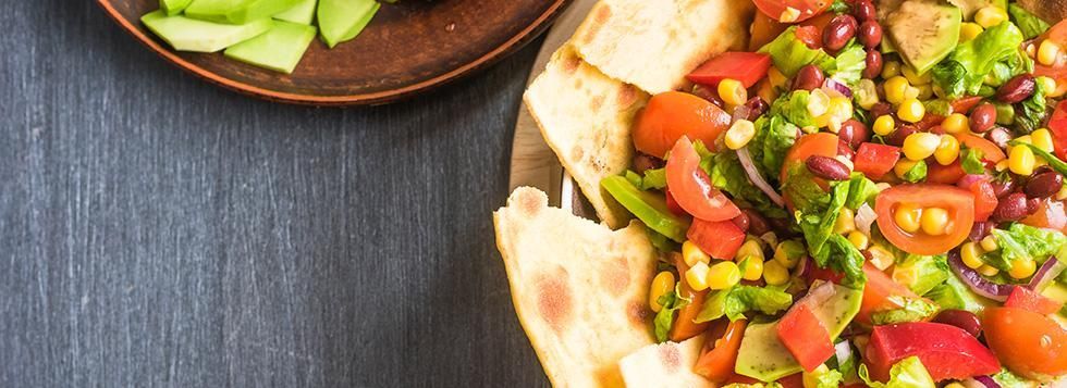 Piadina con piselli