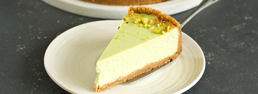 Cheesecake con yogurt al pistacchio