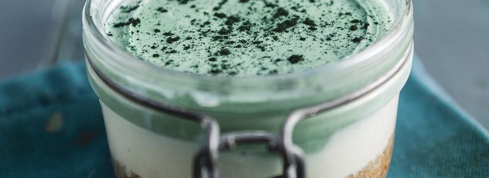 Cheesecake spirulina