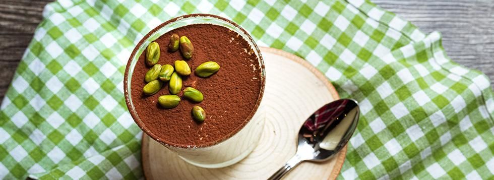Tiramisù pistacchio e cioccolato