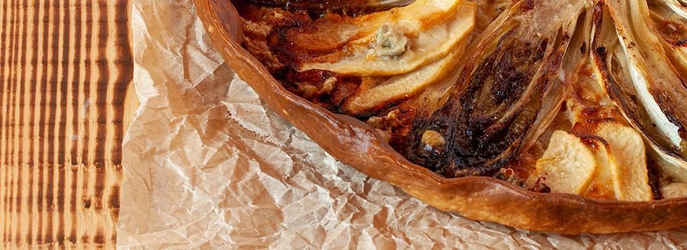 Torta salata con radicchio e mele Torta salata con radicchio e mele