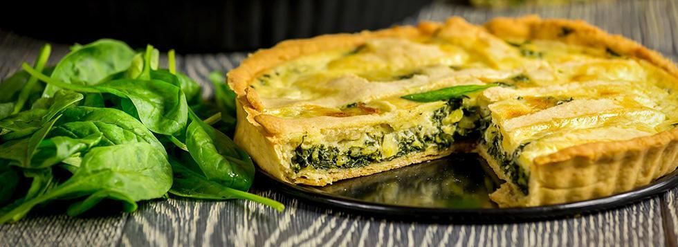 Torta salata con spinaci e scamorza