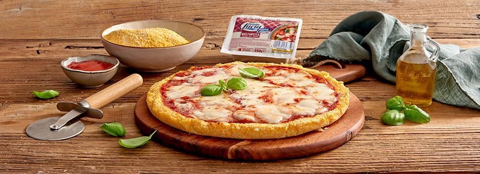 Pizza con farina di mais