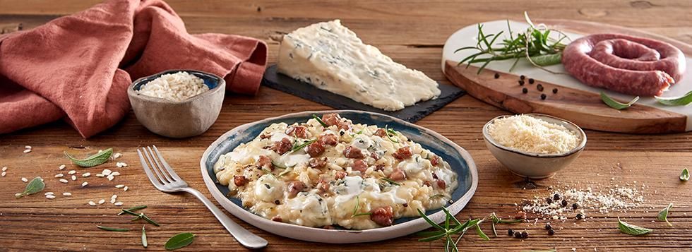 Risotto con salsiccia gorgonzola GIM Galbani