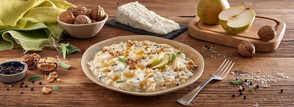 Risotto con pere e gorgonzola GIM Galbani