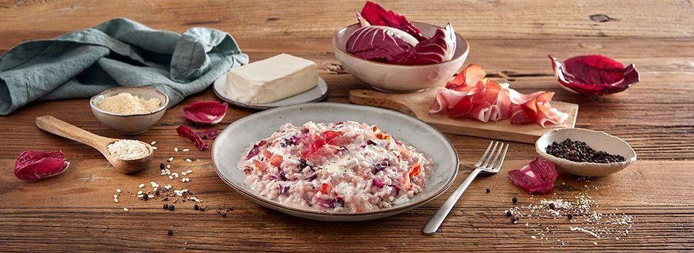Risotto radicchio e speck