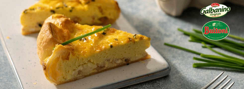 Quiche alla francese con pancetta e Galbanino