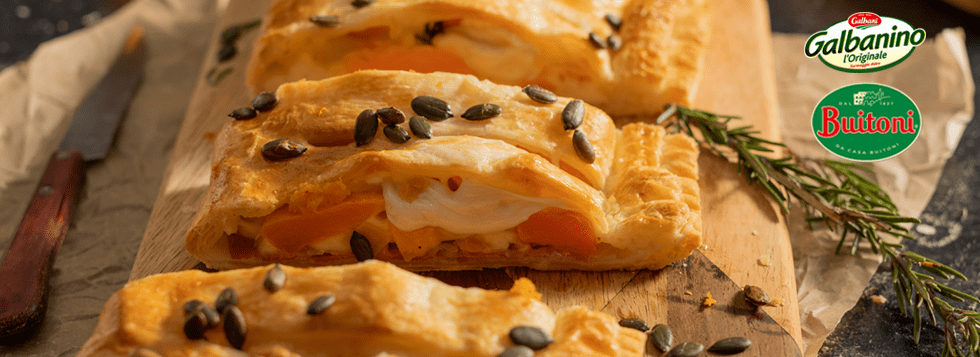 Rotolo con zucca, Galbanino e speck