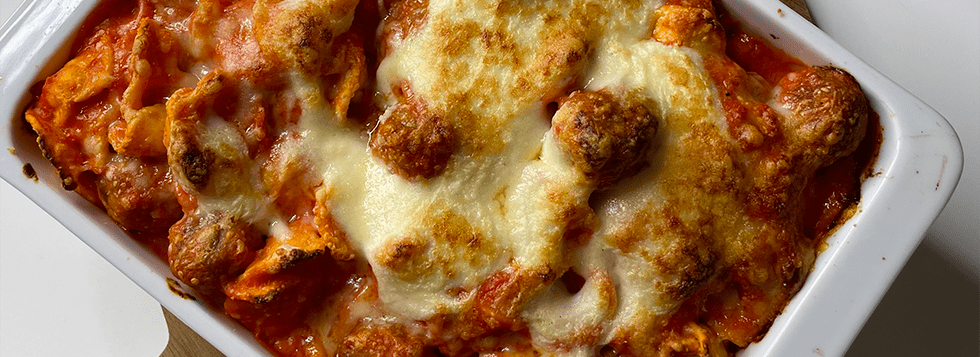 Pasta al forno con sugo di polpettine, besciamella e Galbanino di @ilmiopiattoacolori