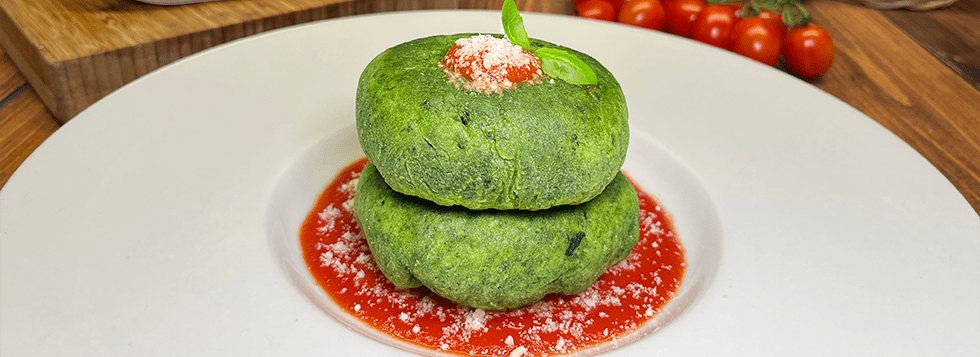 Focaccine agli spinaci con Nuvola Santa Lucia