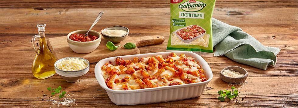 Pasta al forno con Galbanino filante