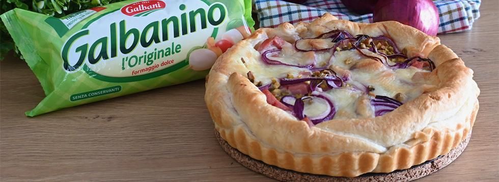 Crostata Salata di Cipolle Rosse e Galbanino