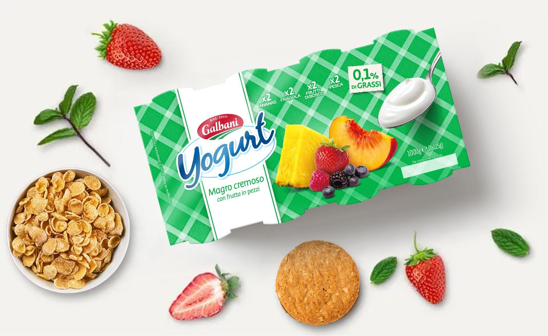 Yogurt Magro Cremoso con Frutta in Pezzi