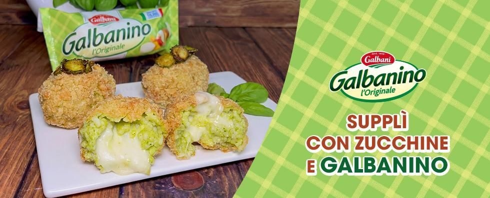 Supplì con zucchine e Galbanino Supplì con zucchine e Galbanino