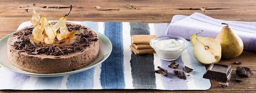 Cheesecake pere e cioccolato Cheesecake pere e cioccolato