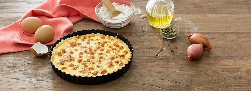 Quiche con salame